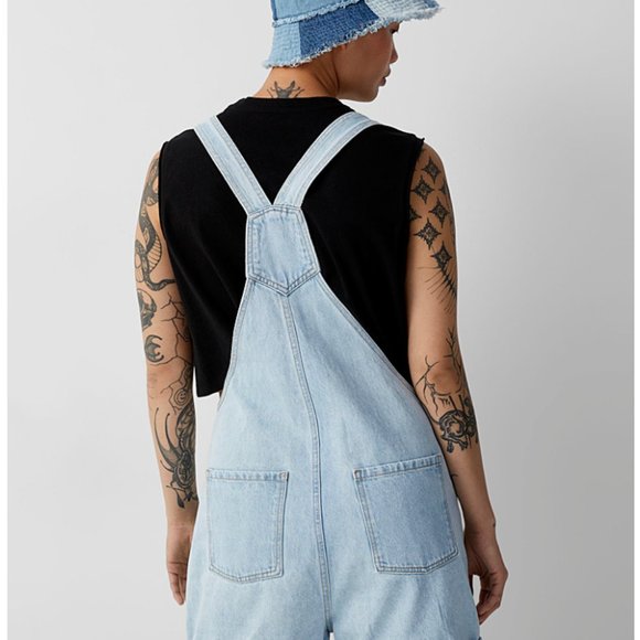 Denim Overalls Jumpsuit Shorts from Simons Twik - Picture 2 of 14